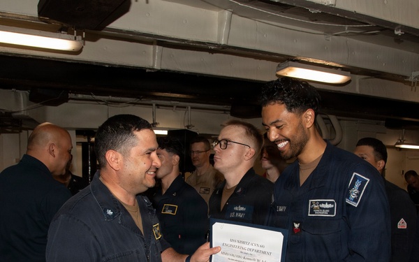 Nimitz Sailors Recieve Awards