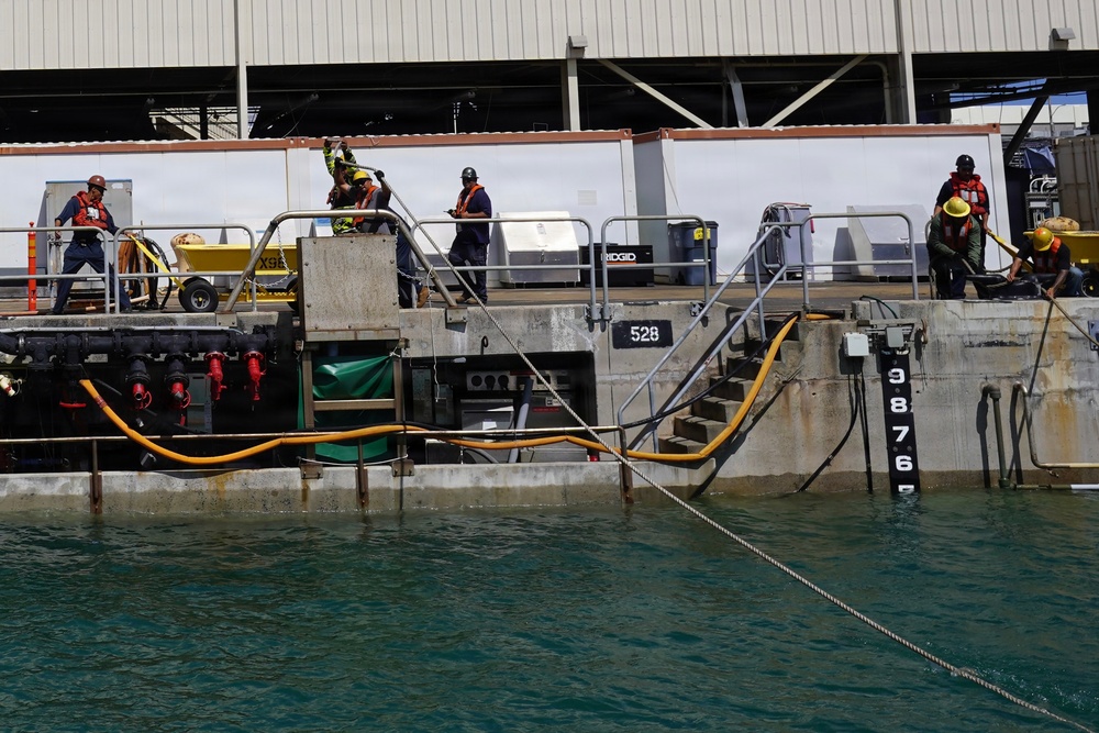 USS Illinois successfully undocks at Pearl Harbor Naval Shipyard
