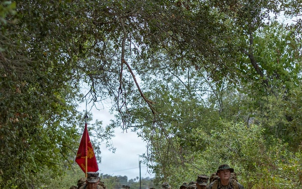 1st MLG Marines and Sailors celebrate unit birthday with a 5k Hike