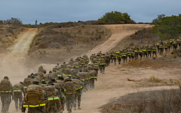 1st MLG Marines and Sailors celebrate unit birthday with a 5k Hike