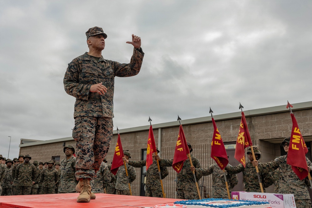 1st MLG Marines and Sailors celebrate unit birthday with a 5k Hike