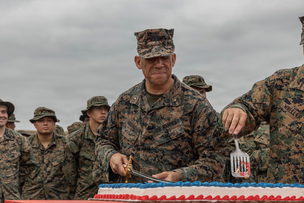 1st MLG Marines and Sailors celebrate unit birthday with a 5k Hike