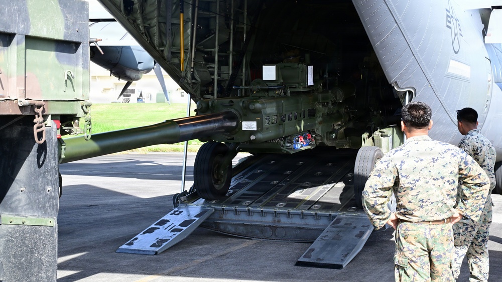 Valiant Shield 2026 - USAF-USMC Joint HIMARS loading on C130J