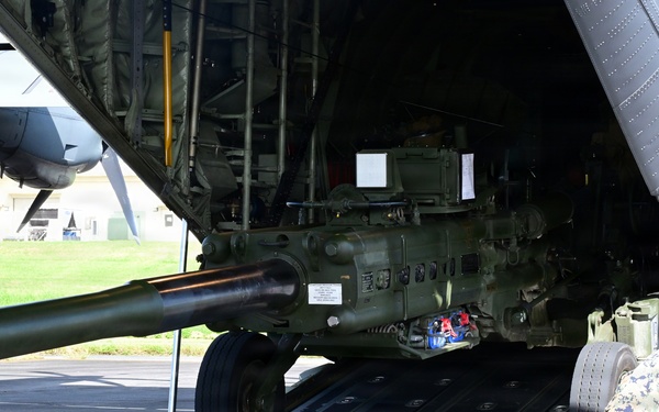 Valiant Shield 2026 - USAF-USMC Joint HIMARS loading on C130J