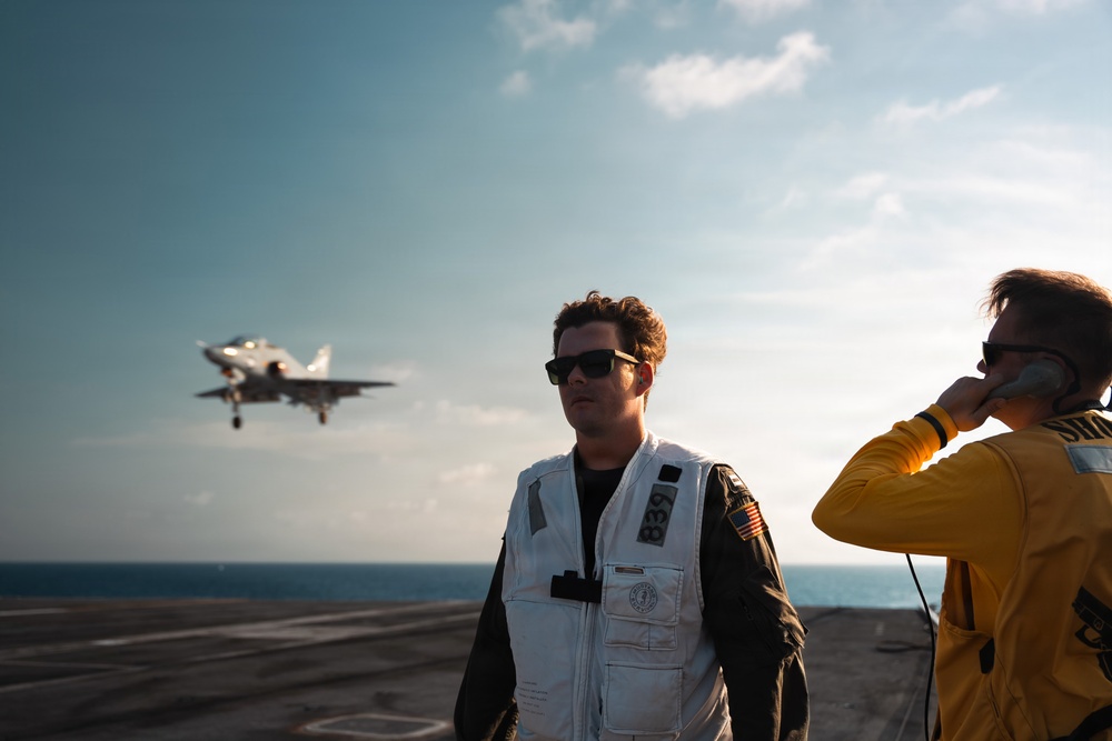 IKE conducts carrier qualifications with CNATRA