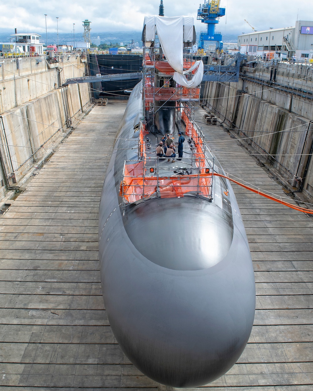 USS Illinois successfully undocks at Pearl Harbor Naval Shipyard