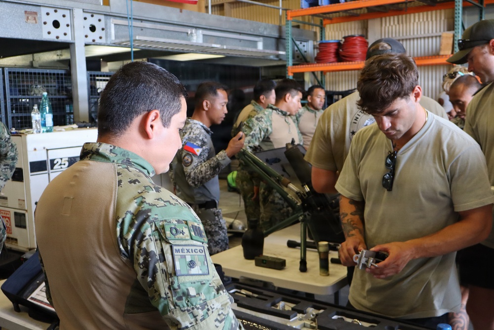 Multinational Explosive Ordnance Disposal technicians train during RIMPAC 26