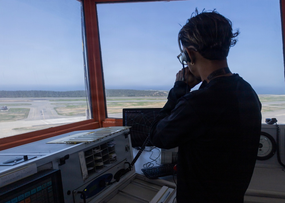 Marines and Airmen work along side Venezuelan ATCs