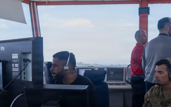 Marines and Airmen work along side Venezuelan ATCs