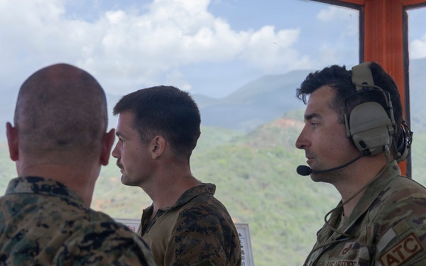 Marines and Airmen work along side Venezuelan ATCs