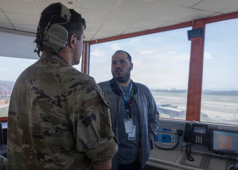 Marines and Airmen work along side Venezuelan ATCs