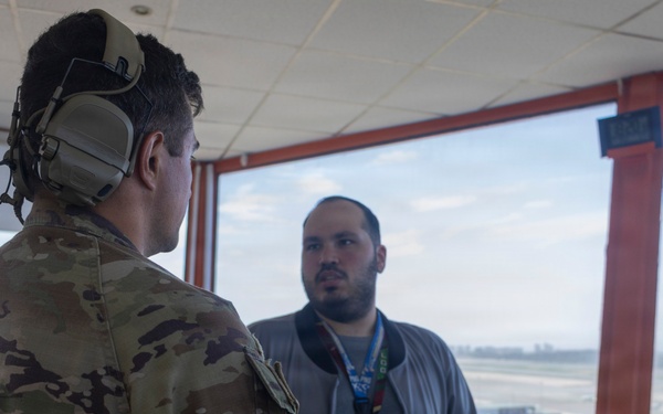 Marines and Airmen work along side Venezuelan ATCs