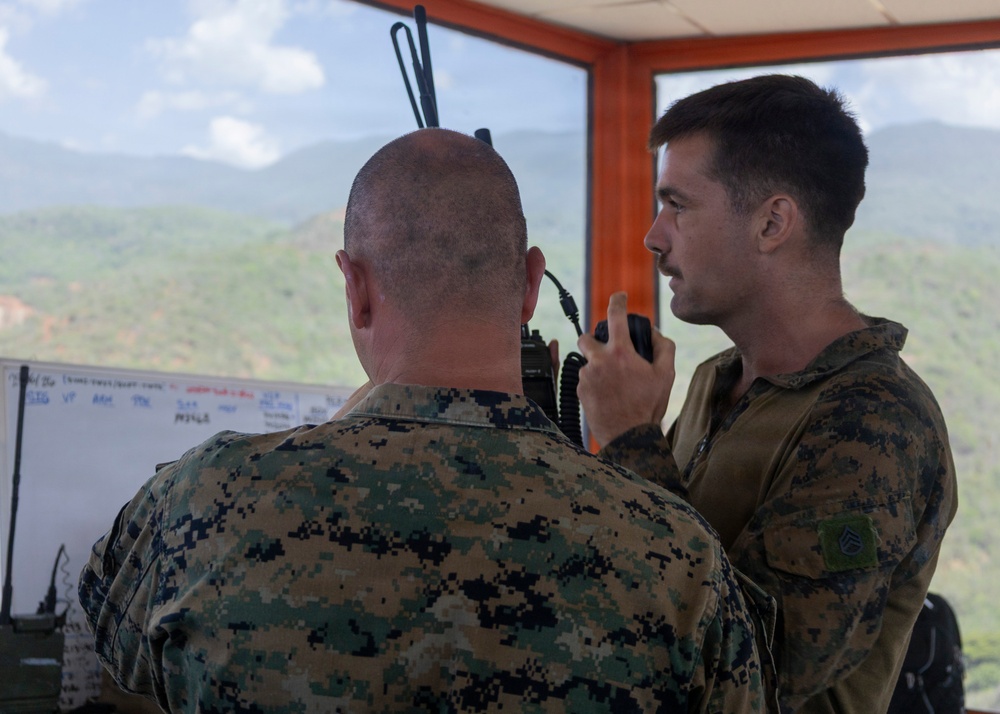 Marines and Airmen work along side Venezuelan ATCs