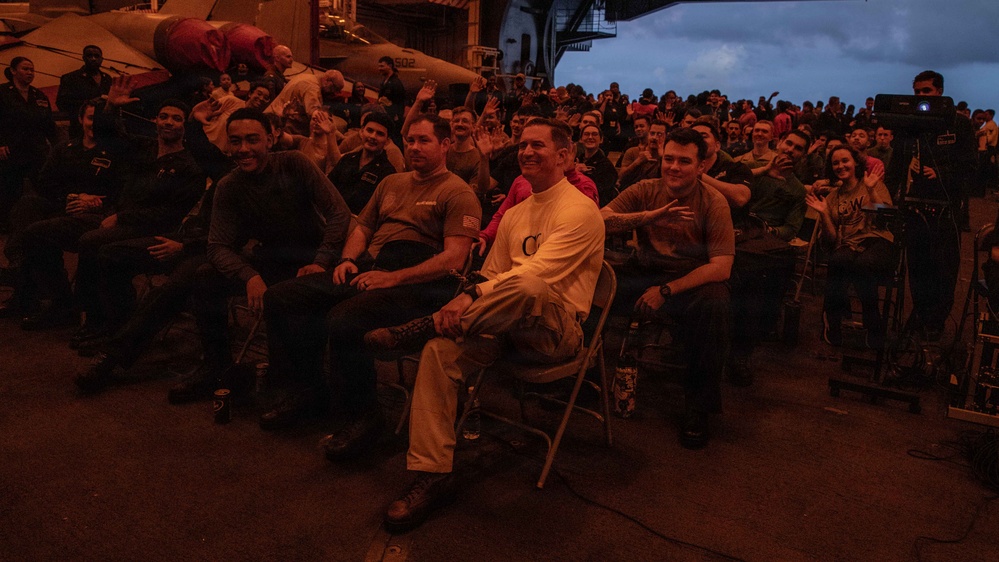 USS George Washington Views Prescreening of "Young Washington"
