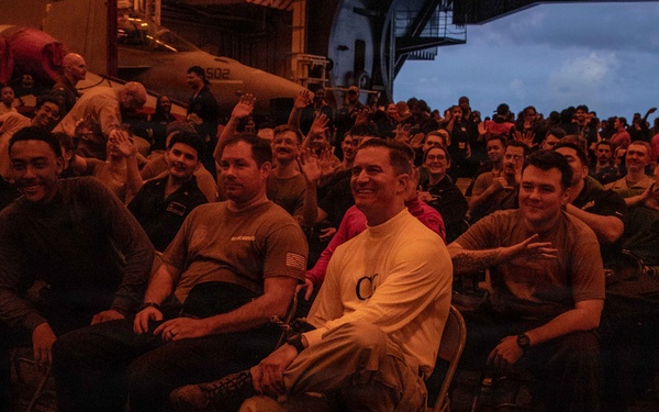 USS George Washington Views Prescreening of "Young Washington"
