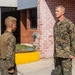 MajGen Jarrard promotes a Marine to NCO