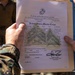 MajGen Jarrard promotes a Marine to NCO