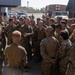 MajGen Jarrard promotes a Marine to NCO