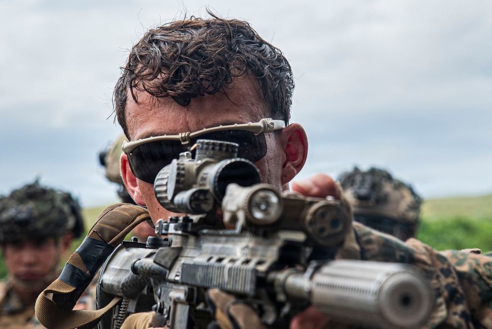 U.S. Marines participate in military operations in urban terrain training during KAMANDAG 10