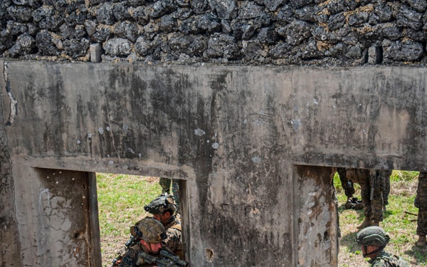 U.S. Marines participate in military operations in urban terrain training during KAMANDAG 10