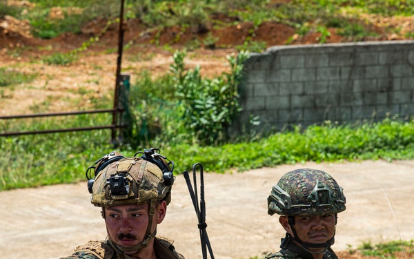 U.S. Marines participate in military operations in urban terrain training during KAMANDAG 10