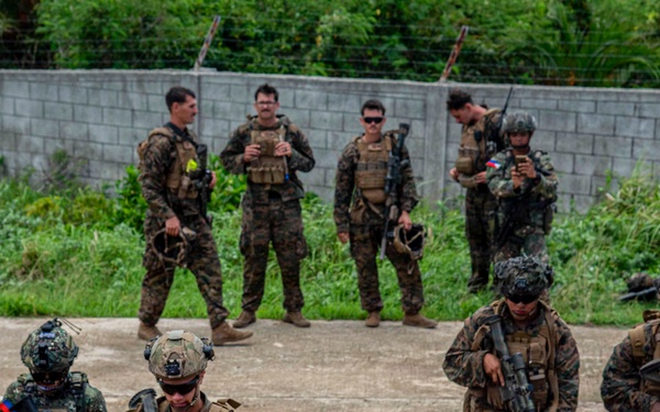 U.S. Marines participate in military operations in urban terrain training during KAMANDAG 10