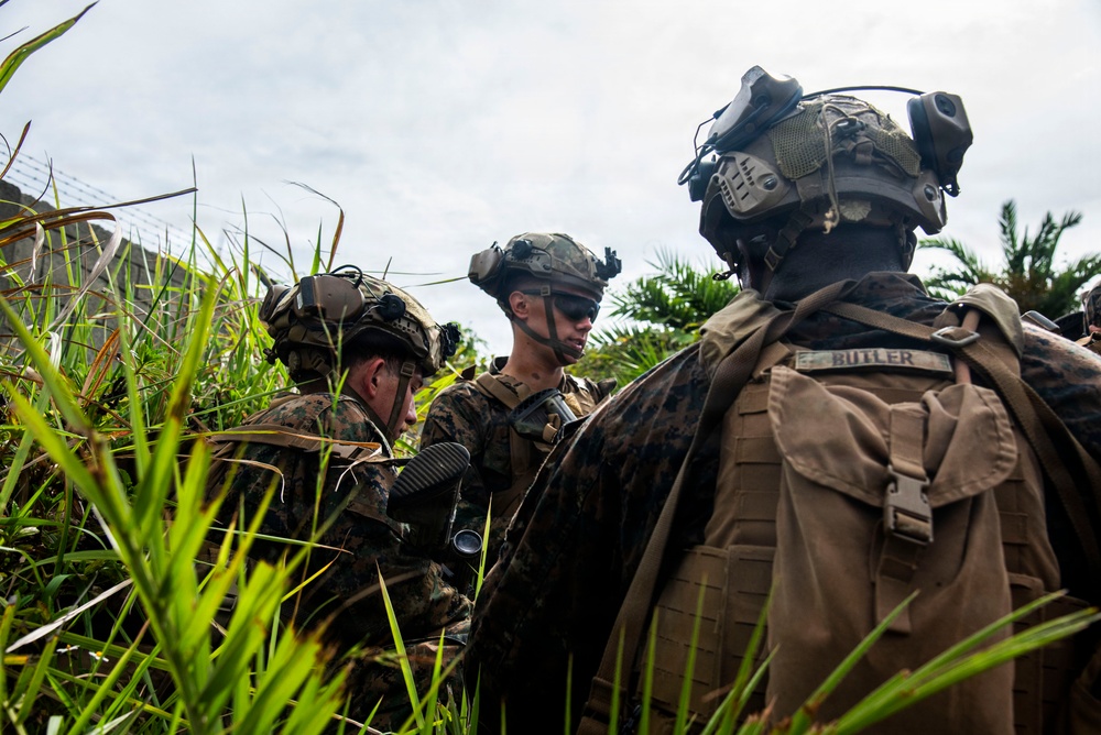 U.S. Marines participate in military operations in urban terrain training during KAMANDAG 10