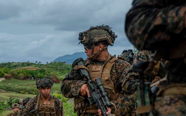 U.S. Marines participate in military operations in urban terrain training during KAMANDAG 10