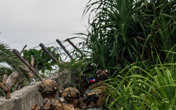 U.S. Marines participate in military operations in urban terrain training during KAMANDAG 10
