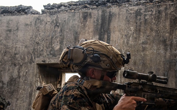 U.S. Marines participate in military operations in urban terrain training during KAMANDAG 10