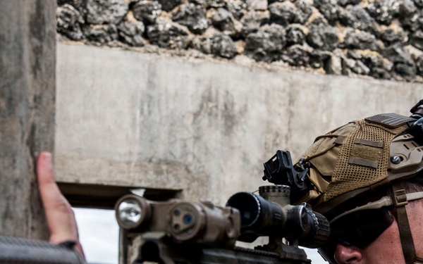 U.S. Marines participate in military operations in urban terrain training during KAMANDAG 10