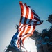 Battle Ensign Raised on USS George Washington Mast