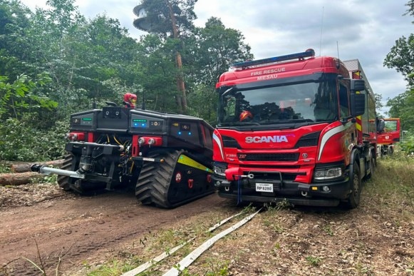 USAG Rheinland-Pfalz firefighters battle wildland blaze near Baumholder