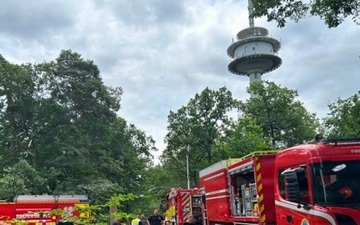 USAG Rheinland-Pfalz firefighters battle wildland blaze near Baumholder