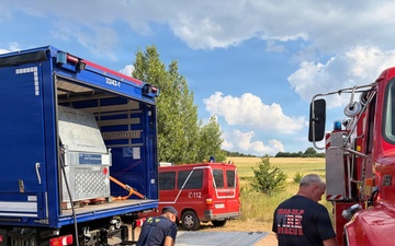 USAG Rheinland-Pfalz firefighters battle wildland blaze near Baumholder