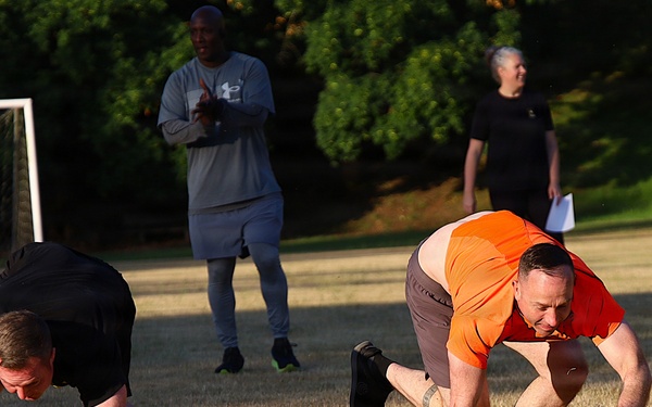 68th Theater Medical Command Soldiers do APEX PT