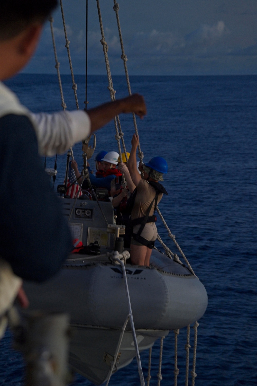 Sailors Conduct Small Boat Operations During At-Sea Deployment