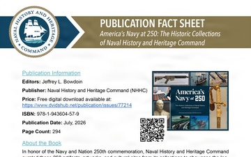 Publication Fact sheet: America's Navy at 250: The Historic Collections of Naval History and Heritage Command