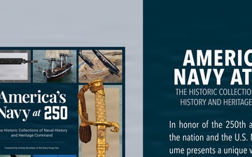 Publication Web Banner: America's Navy at 250: The Historic Collections of Naval History and Heritage Command