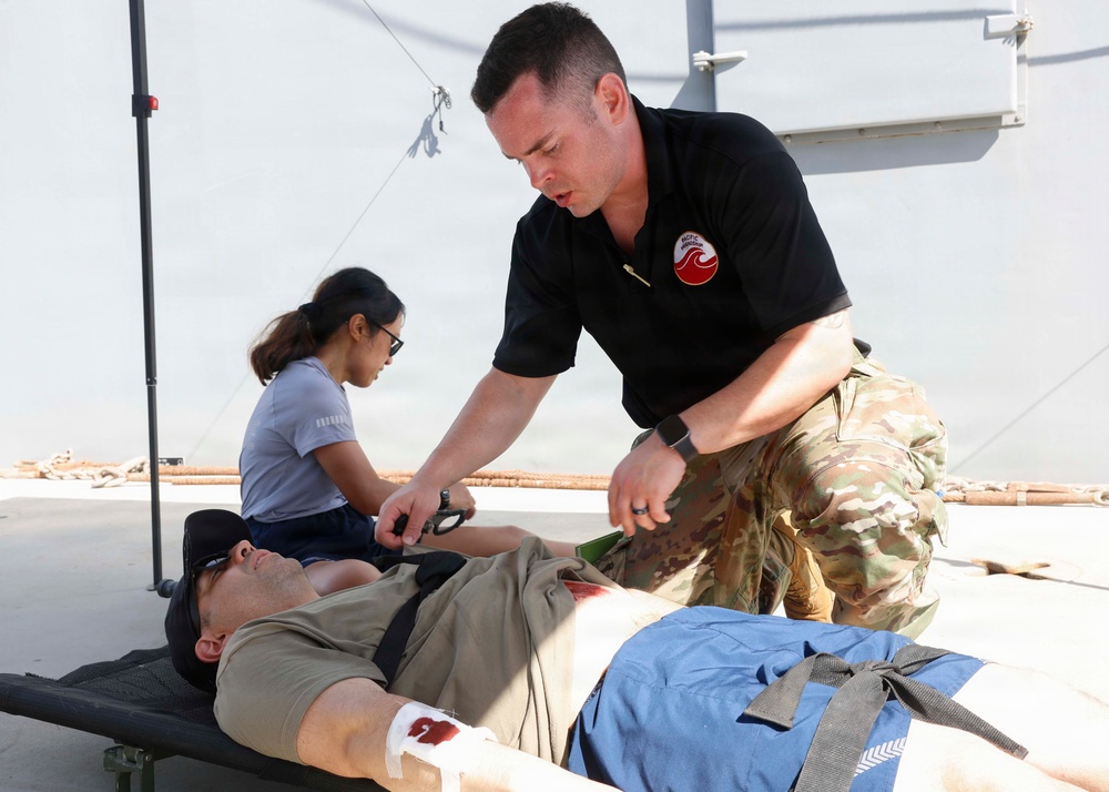 Pacific Friendship 2026 and Pacific Partnership 2026 Conduct Mass Casualty Drill Aboard U.S. Army Runnymede-class Landing Craft Utility Ship USAV Paulus Hook (LCU 2033) in Quang Tri, Vietnam