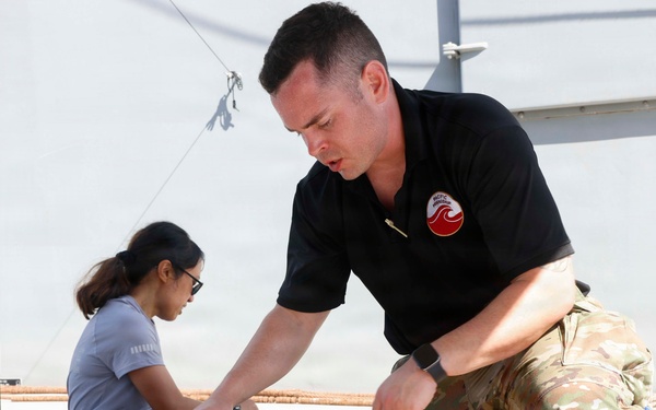 Pacific Friendship 2026 and Pacific Partnership 2026 Conduct Mass Casualty Drill Aboard U.S. Army Runnymede-class Landing Craft Utility Ship USAV Paulus Hook (LCU 2033) in Quang Tri, Vietnam