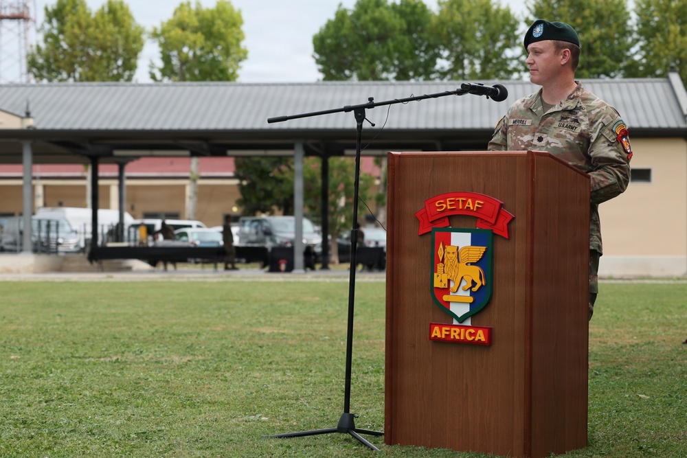 New leader assumes command of Headquarters and Headquarters Battalion, SETAF-AF