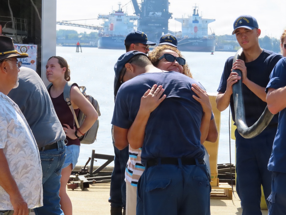 Coast Guard Cutter Bear returns home following a counter-narcotic patrol in the Eastern Pacific Ocean