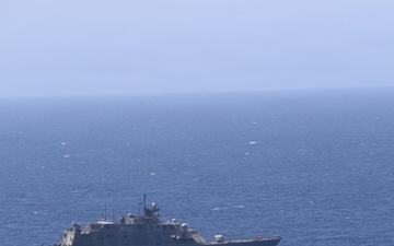 Littoral combat ship USS Billings (LCS 15) transits the coast of Venezuela, June 229, 2026.