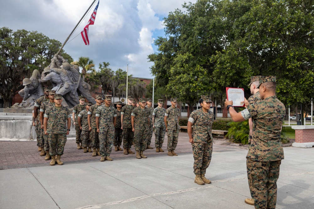 Cpl. Ramirez Reenlistment Ceremony
