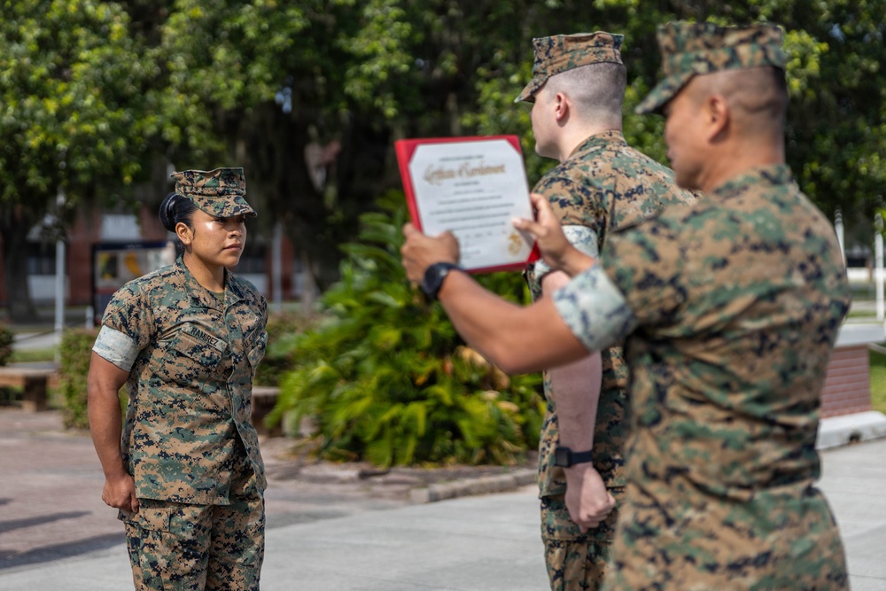 Cpl. Ramirez Reenlistment Ceremony