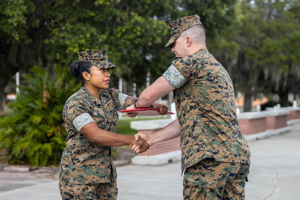 Cpl. Ramirez Reenlistment Ceremony