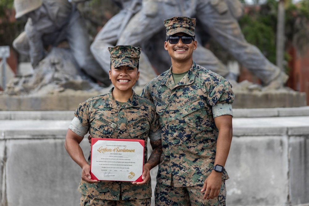 Cpl. Ramirez Reenlistment Ceremony