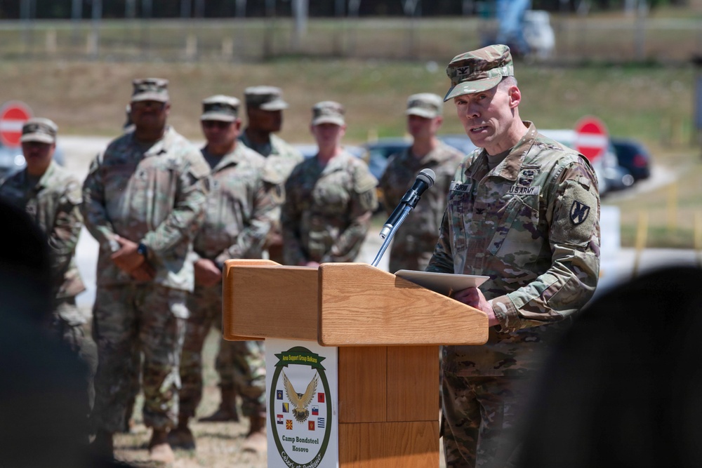 ASG Balkans holds assumption of command ceremony at Camp Bondsteel