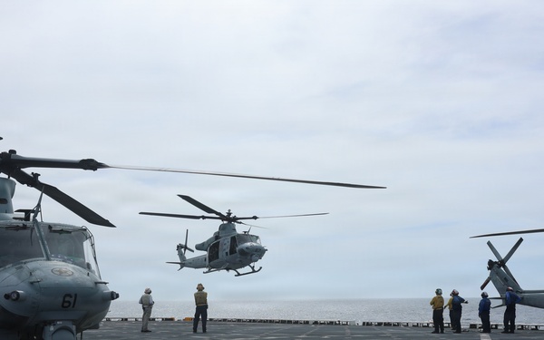 U.S. Marine Corps Maj. Gen. Kevin J. Jarrard departs the San Antonio-class amphibious transport dock ship USS Fort Lauderdale (LPD 28) before the ship docks in La Guaira, Venezuela, June 28, 2026.